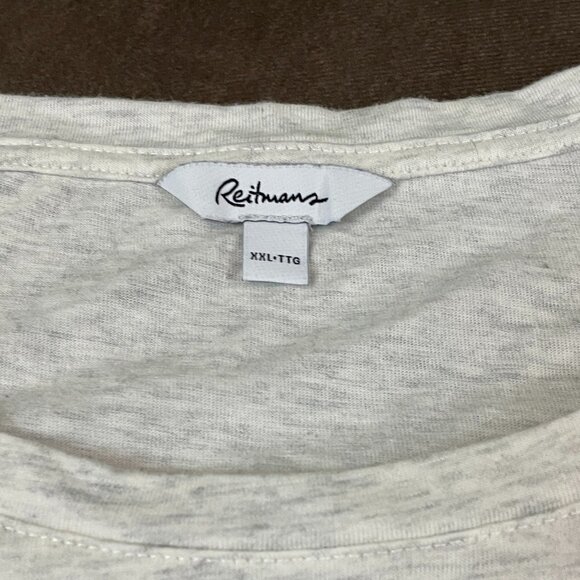 Reitmans Womens Champagne Plus Cotton Blend Pajama Top Size XXL (SKU: 22W) - Picture 3 of 4